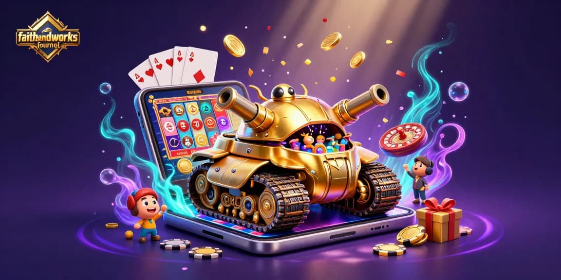 Bermain slot di faithandworksjournal dengan tank keong emas dan kasino miniatur yang memukau.