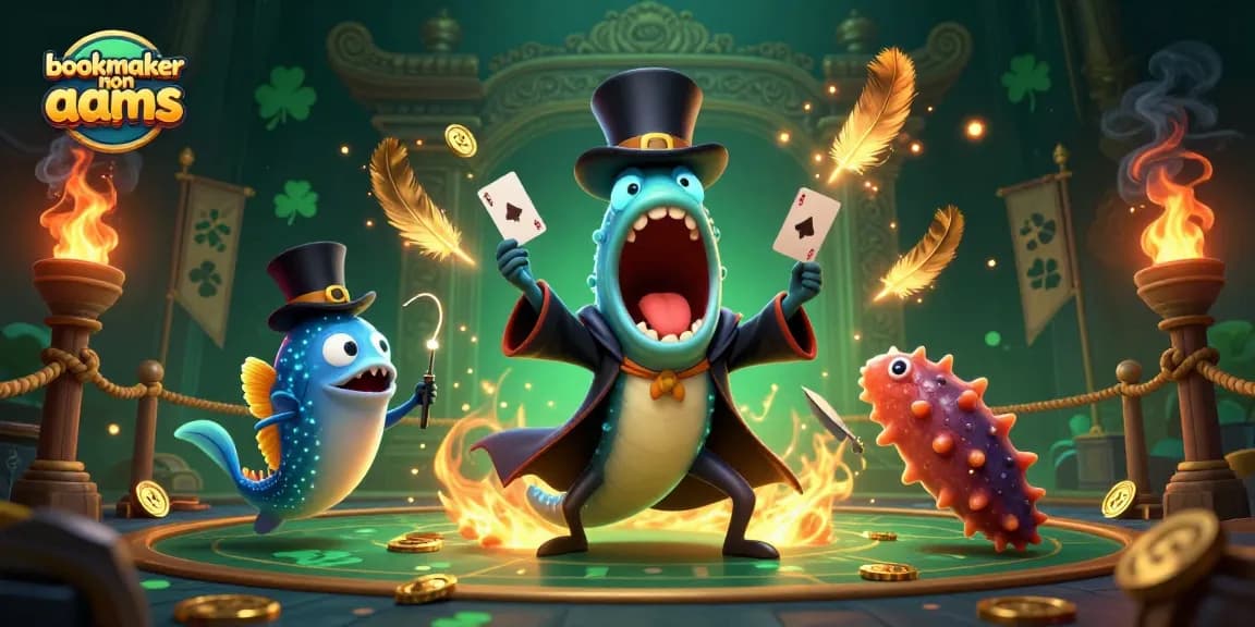 Scopri i vantaggi dei bookmaker non AAMS con questa scena animata e festosa nel mondo delle scommesse.