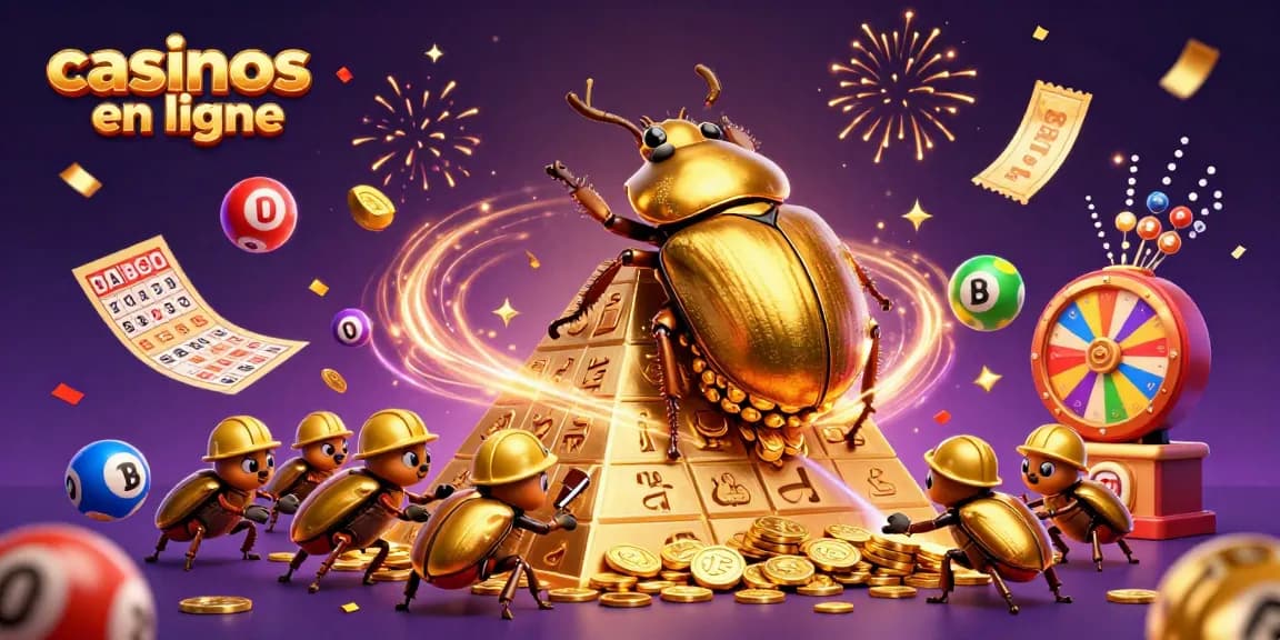 Jouer aux casinos en ligne avec des éléments de jeux colorés et des symboles de casino dynamiques.