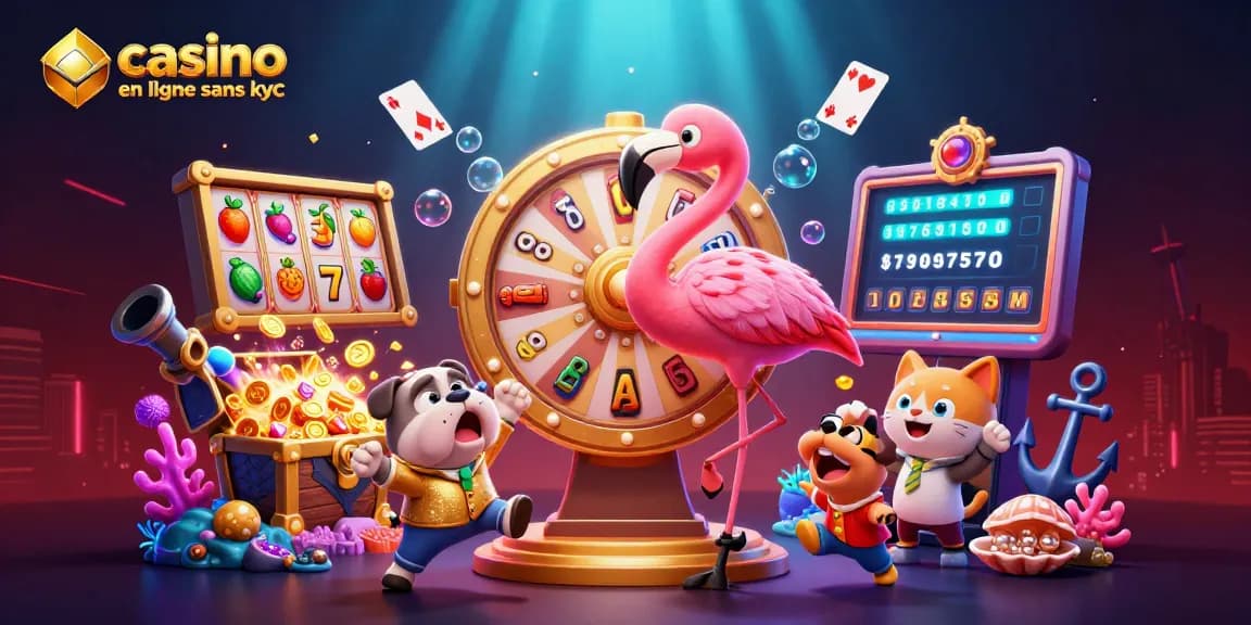 Jouez dans un casino en ligne sans KYC avec des machines à sous animées et des loteries excitantes.