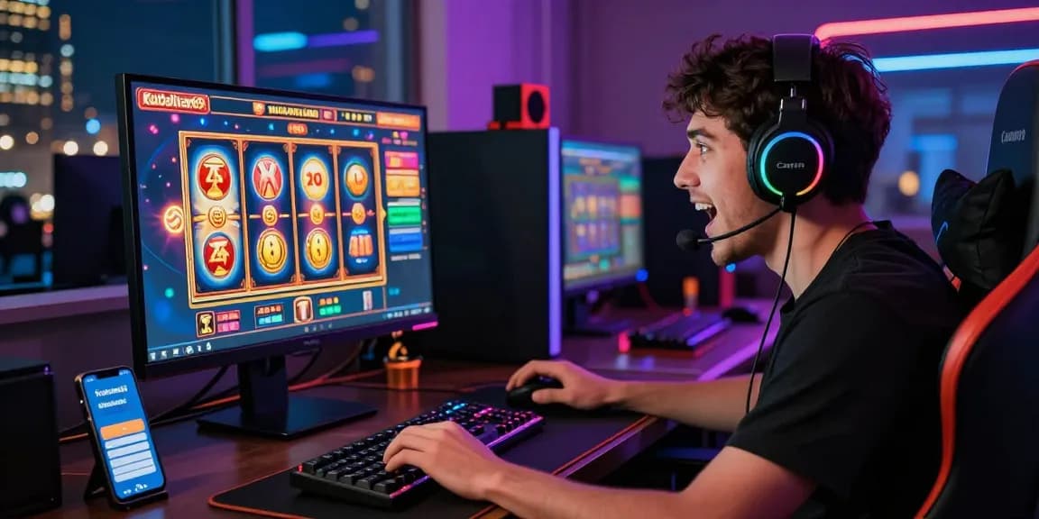 Pengguna kudaliar89 dengan semangat bermain slot online di ruang kerja yang dinamis.