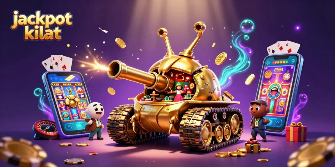 Experience jackpot kilat excitement with a vibrant 3D casino scene full of action.