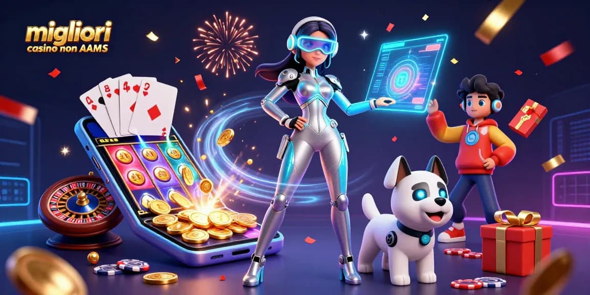 Scopri un'esperienza di gioco entusiasmante nei migliori casino non AAMS con vivaci visuali olografiche ed elementi di gioco emozionanti.