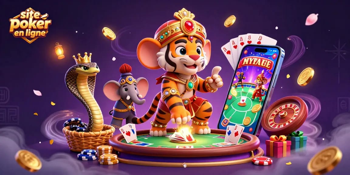 Jouez sur un site poker en ligne avec des personnages 3D dynamiques et une ambiance de jeu captivante.