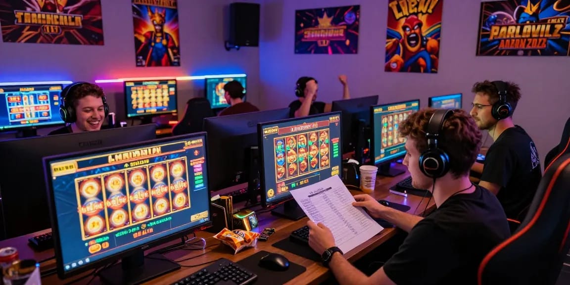 Players celebrating a big win while engaging with exciting online slot games.