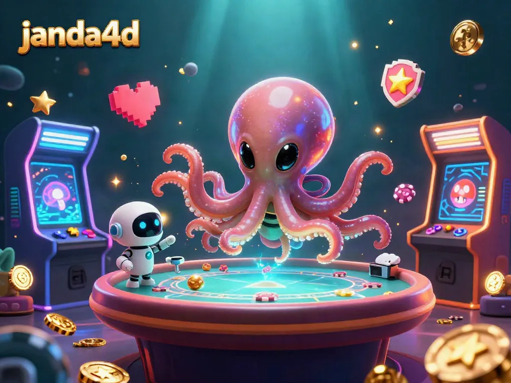 Janda4d memberikan pengalaman bermain yang memikat dengan alien dan robot dalam dunia kasino 3D.