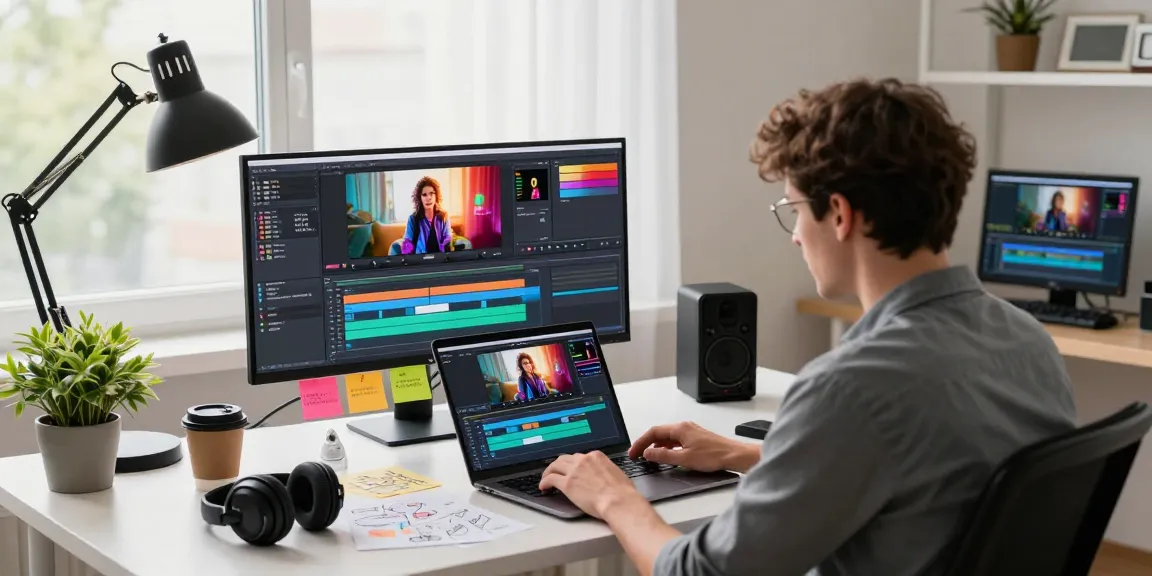 Creative workspace for video prompt ai generation featuring editing tools and vibrant video content.