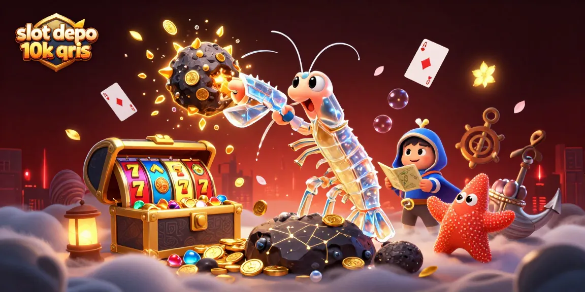 Spin the reels with slot depo 10k qris and chase golden wins in this rich 3D casino illustration.