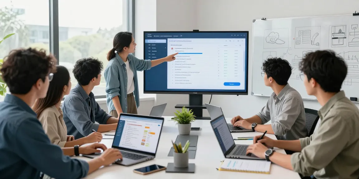 Collaborative development team reviewing age verification system metrics in a modern workspace.