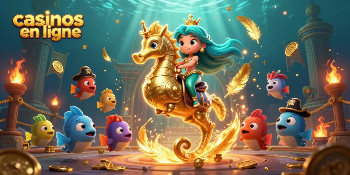 Jouez aux casinos en ligne avec cette illustration dynamique de princesse et créatures colorées.