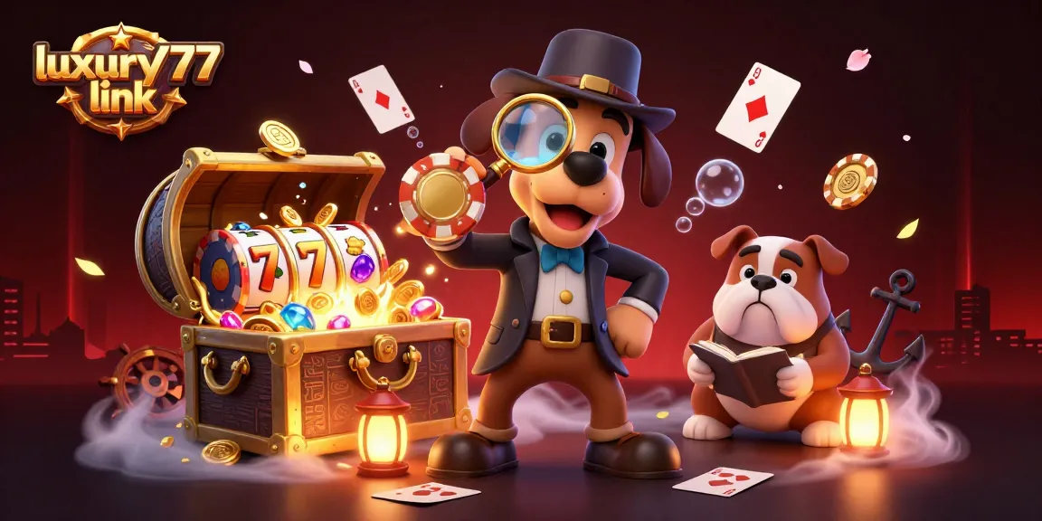 Engage with the luxury777 link while diving deep in vibrant casino illustrations featuring characters and treasures.