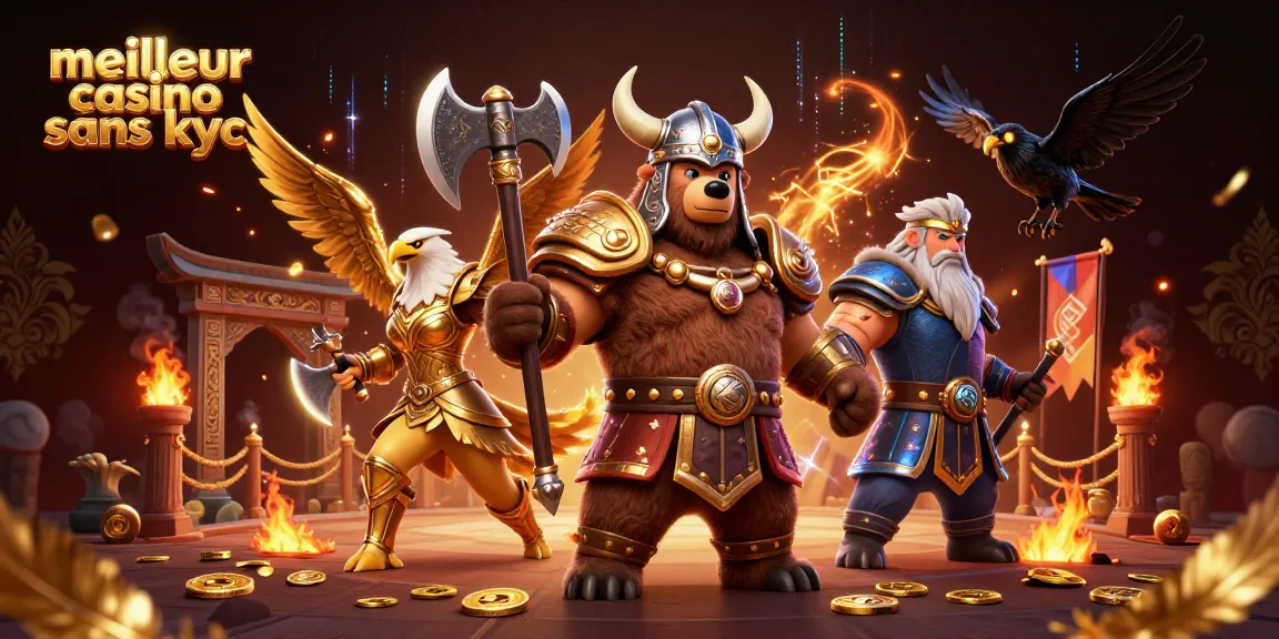 Profitez des jeux au meilleur casino sans KYC avec une illustration captivante et dynamique