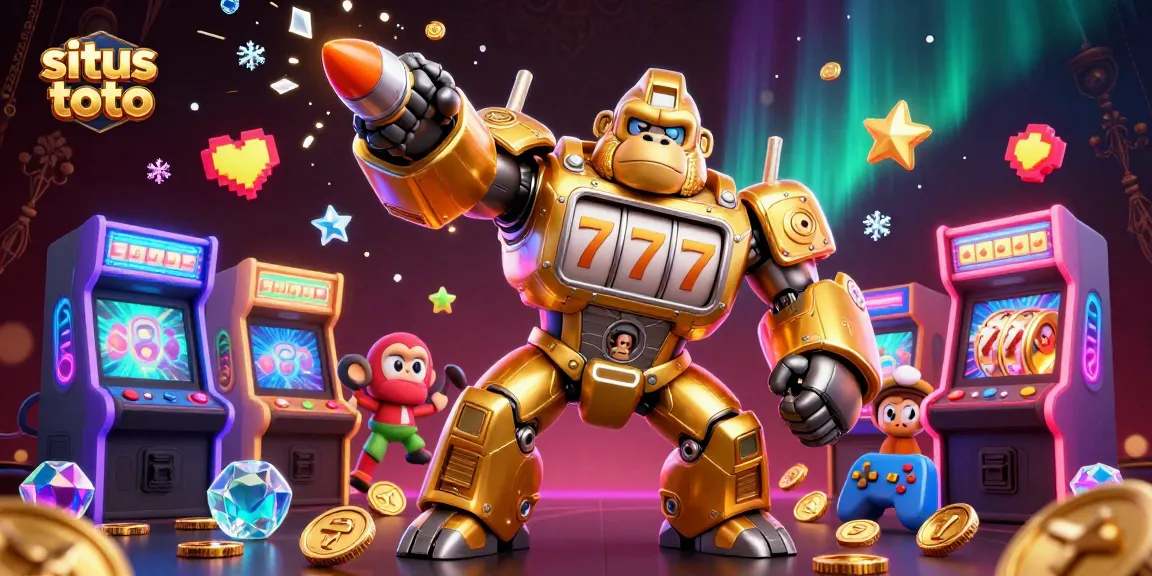 Experience thrilling gaming action at situs toto with a vibrant scene featuring memorable slot and arcade elements.