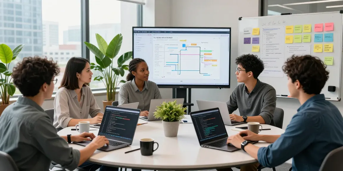 Developers collaborating in a vibrant workspace, utilizing openclaw skill for innovative software solutions.