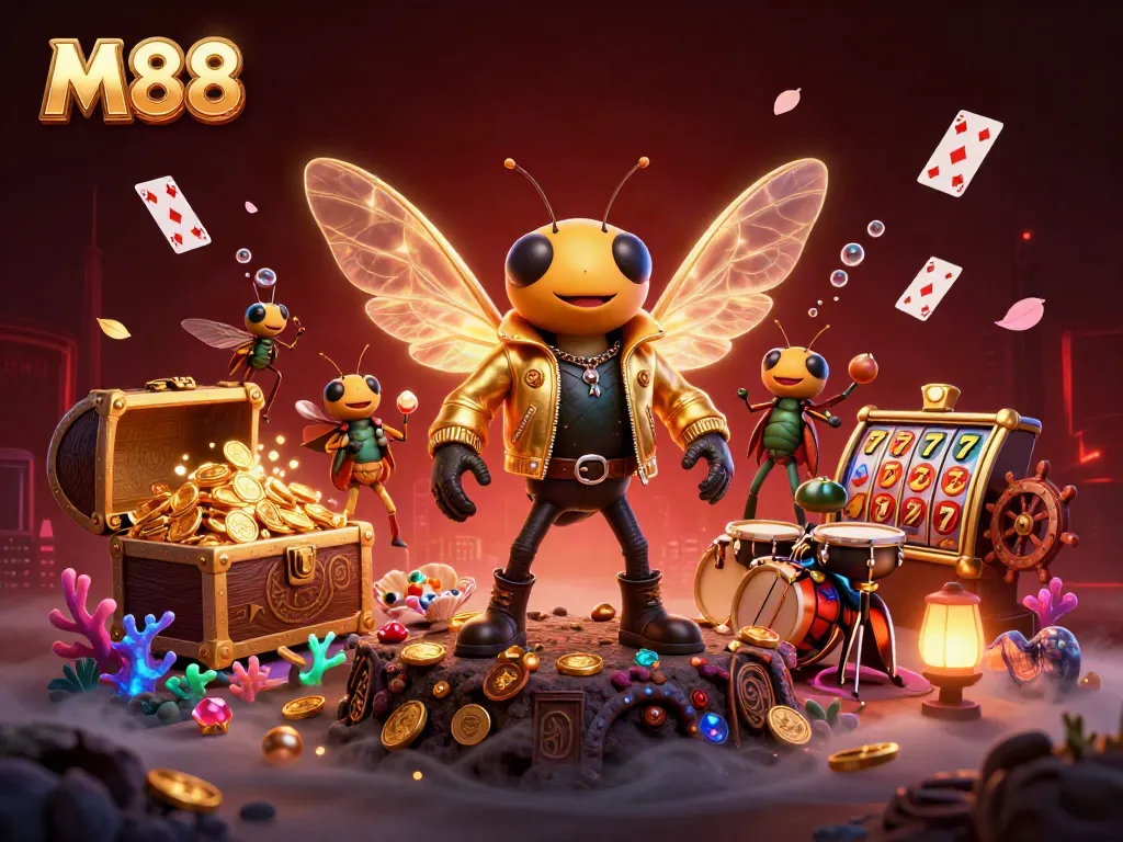 Engage in thrilling gaming with M88's rockstar vibes and vibrant casino elements.