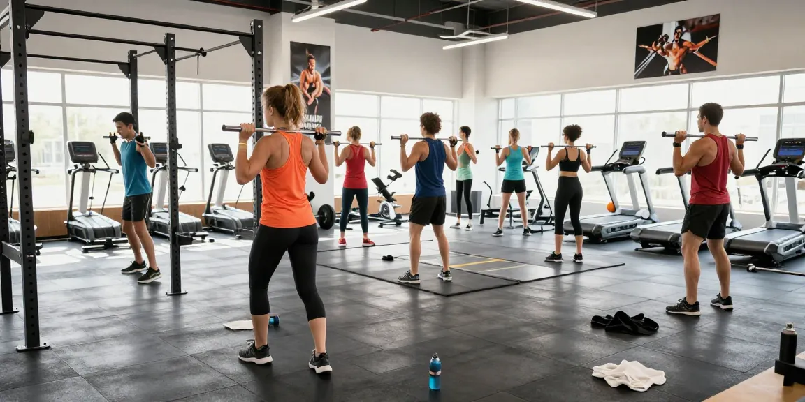 Driada Shop offers fitness enthusiasts a vibrant gym scene showcasing high-intensity workouts and teamwork.