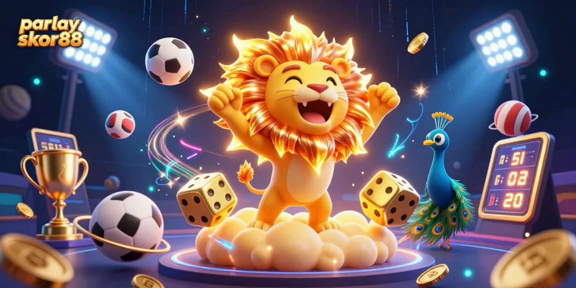 Experience thrilling sports betting with parlay skor88 in this vibrant, action-packed scene.