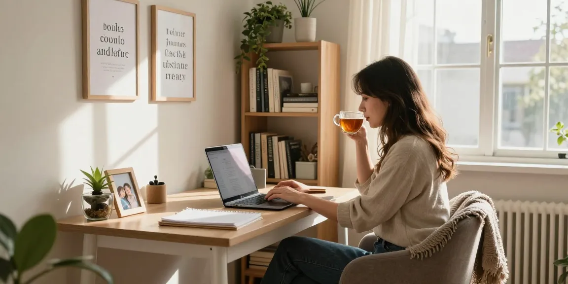 Engaging home office scene inviting you to check out our blog for insights and ideas.