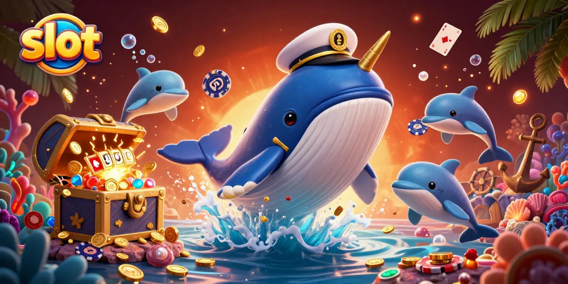 Spin the reels with engaging slot scenes including a whale and playful dolphins.